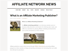 Tablet Screenshot of affiliatenetworknews.com